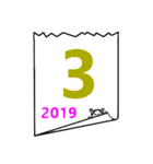 2019年の日めくり（個別スタンプ：3）