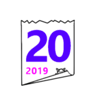 2019年の日めくり（個別スタンプ：20）
