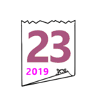 2019年の日めくり（個別スタンプ：23）