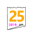 2019年の日めくり（個別スタンプ：25）
