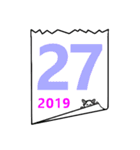 2019年の日めくり（個別スタンプ：27）