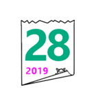 2019年の日めくり（個別スタンプ：28）