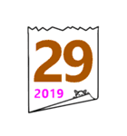 2019年の日めくり（個別スタンプ：29）