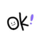 【日常】手書きシンプル文字スタンプ（個別スタンプ：6）