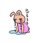 桃色ウサギのスタンプ（個別スタンプ：17）