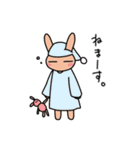 桃色ウサギのスタンプ（個別スタンプ：39）