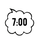 吹き出し シンプル ひとこと 時間 曜日（個別スタンプ：26）