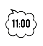 吹き出し シンプル ひとこと 時間 曜日（個別スタンプ：30）