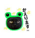 黒猫MOMOの会話スタンプ（個別スタンプ：8）
