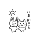 やさしいうさぎとねこ（個別スタンプ：3）