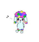 レインボーアフロのワンダフルちゃん（個別スタンプ：9）