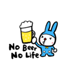 ビール好きなうさぎと仲間たち（個別スタンプ：3）