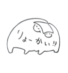 しろくろぐねぐね（個別スタンプ：3）