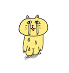 bun6un表情豊かな黄色い猫（個別スタンプ：6）