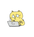 bun6un表情豊かな黄色い猫（個別スタンプ：16）