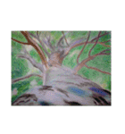 きょうじ獏の色鉛筆画（山）（個別スタンプ：19）