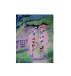 きょうじ獏の色鉛筆画（山）（個別スタンプ：38）