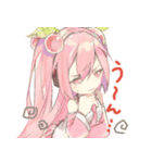 桜ミクと巡音ルカのピンクなスタンプ（個別スタンプ：2）