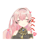 桜ミクと巡音ルカのピンクなスタンプ（個別スタンプ：5）