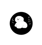 白いトイプードルのスタンプ（個別スタンプ：6）