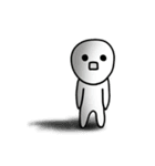 白い人と謎の仲間達（個別スタンプ：1）