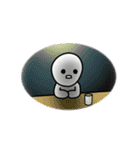 白い人と謎の仲間達（個別スタンプ：6）