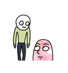 白い人と謎の仲間達（個別スタンプ：25）