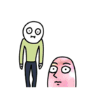 白い人と謎の仲間達（個別スタンプ：26）