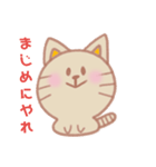 もちもちねこ型スタンプ①（個別スタンプ：20）