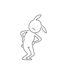 真顔のウサギ（個別スタンプ：1）