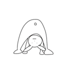 真顔のウサギ（個別スタンプ：12）