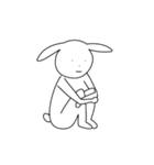 真顔のウサギ（個別スタンプ：13）