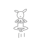 真顔のウサギ（個別スタンプ：14）