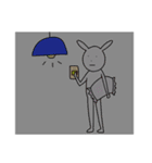 真顔のウサギ（個別スタンプ：15）