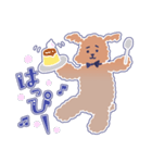 困り顔のトイプーwithアルパカ（個別スタンプ：10）