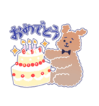困り顔のトイプーwithアルパカ（個別スタンプ：11）