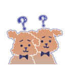 困り顔のトイプーwithアルパカ（個別スタンプ：21）