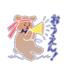 困り顔のトイプーwithアルパカ（個別スタンプ：26）