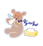 困り顔のトイプーwithアルパカ（個別スタンプ：39）