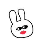 丸い目のウサギ（個別スタンプ：1）
