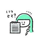 なんでなんでガール（個別スタンプ：14）