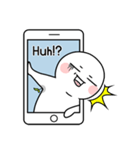 携帯電話の中の友達（個別スタンプ：3）