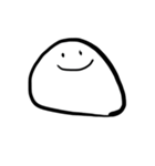 だだの白いまるお。（個別スタンプ：1）