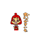 赤い女の子（個別スタンプ：7）