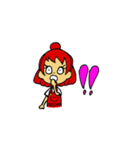 赤い女の子（個別スタンプ：16）