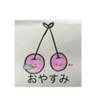りんごちゃんとさくらんぼちゃん（個別スタンプ：3）