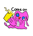 とけるうさぎ (英単語)（個別スタンプ：4）