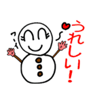 ゆきだるまとスイカ（個別スタンプ：21）