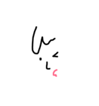 線で描いただけの顔。（個別スタンプ：7）