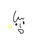 線で描いただけの顔。（個別スタンプ：9）